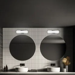 LED-væglampe til badeværelset Pil, kromfarvet, bredde 35 cm, plast^Briloner Clearance