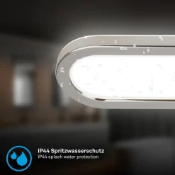 LED-væglampe til badeværelset Pil, kromfarvet, bredde 35 cm, plast^Briloner Clearance