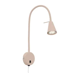 Briloner LED-væglampe Tusa, beige, metal, 45 cm, fleksibel arm, GU10