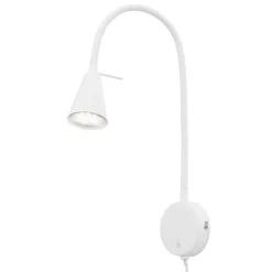 LED-væglampe Tusa, hvid, metal, 45 cm, fleksibel arm^Briloner Best