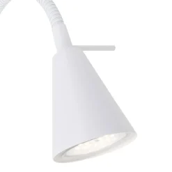 LED-væglampe Tusa, hvid, metal, 45 cm, fleksibel arm^Briloner Best