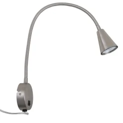 Briloner LED-væglampe Tusa, nikkel, metal, 45 cm, fleksibel arm