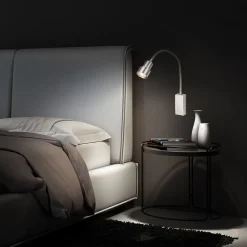 LED-væglampe Tusi med fleksibel arm, nikkel^Briloner Online