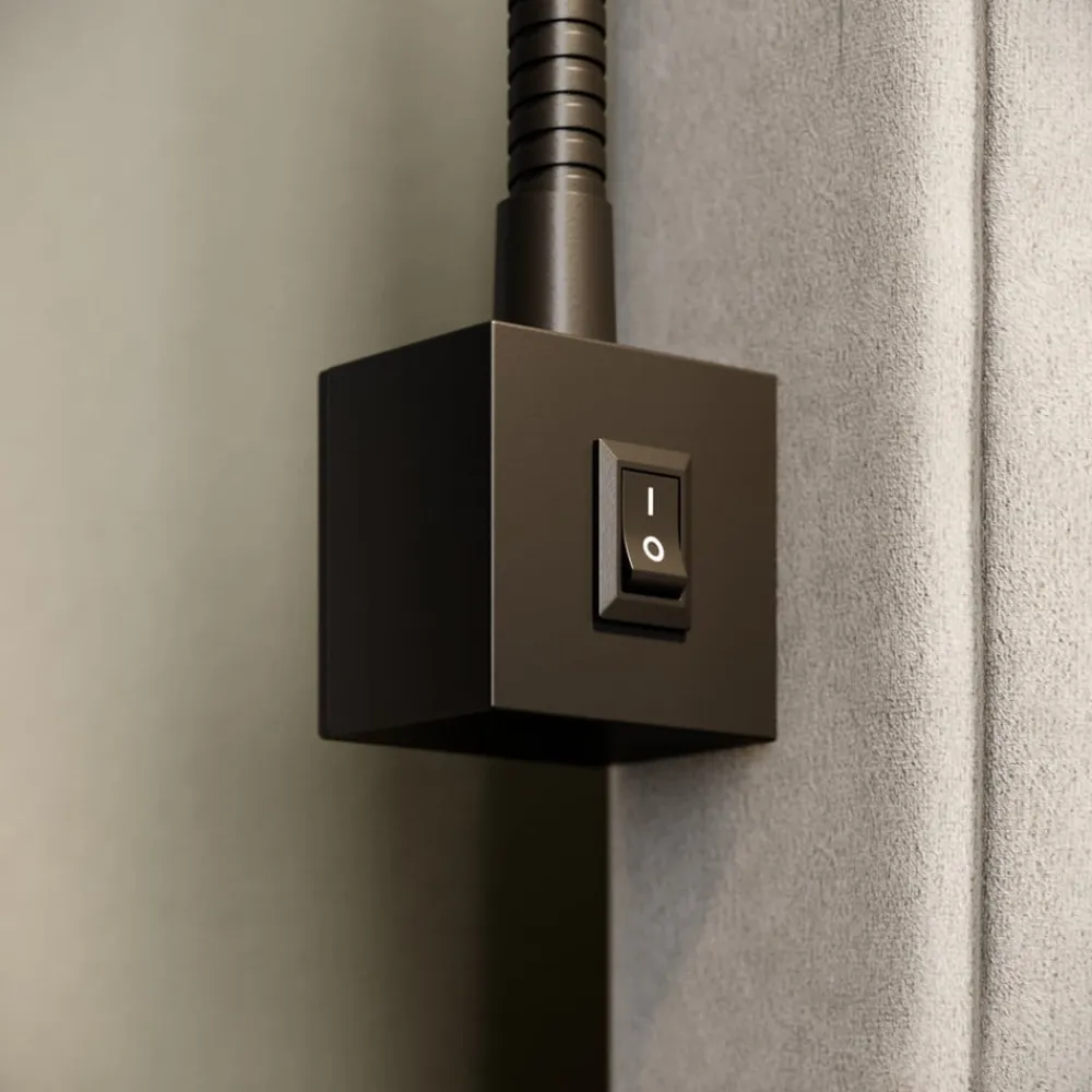 LED-væglampe Tuso, sort, sengemontering, metal^Briloner Clearance