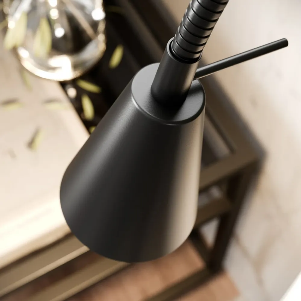 LED-væglampe Tuso, sort, sengemontering, metal^Briloner Clearance