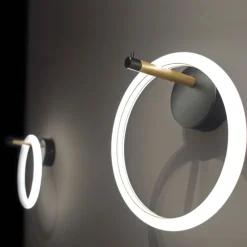 Marchetti Væglamper>LED-væglampe Ulaop, en ring, sort