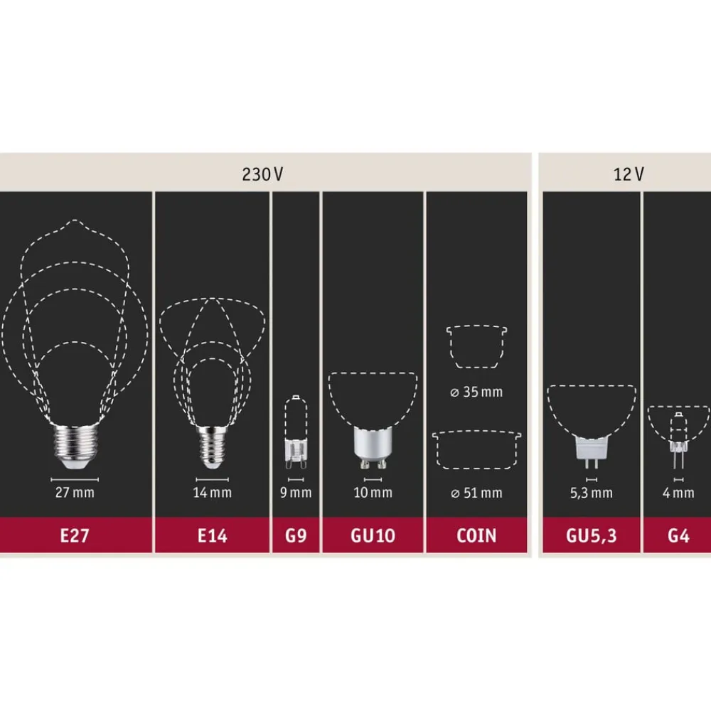 Paulmann Led Pærer>LED-vindstødpære E14 2,6W 2.700K Vindstød