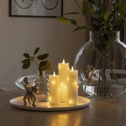 LED-vokslys creme lys farve rav 15,2 cm^Konstsmide Christmas Discount