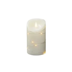 Konstsmide Christmas Julepynt|Led Stearinlys>LED-vokslys creme Lysfarve rav Højde13cm