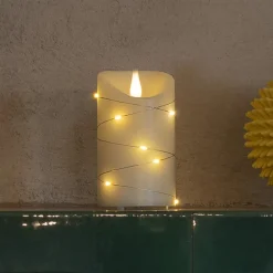 Konstsmide Christmas LED-vokslys hvid Lysfarve varm hvid 17,8 cm