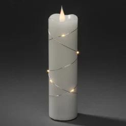 Konstsmide Christmas LED-vokslys hvid Lysfarve varm hvid 17,8 cm