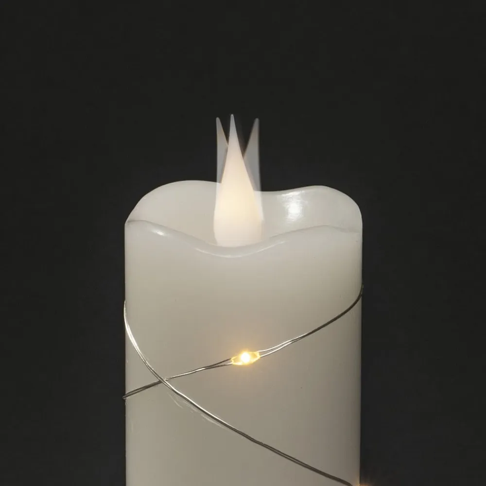 Konstsmide Christmas Dekorationsbelysning|Julepynt>LED-vokslys hvid Lysfarve varm hvid 15,2 cm