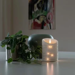 Konstsmide Christmas Julepynt|Led Stearinlys>LED-vokslys hvid Lysfarve varm hvid 14 cm