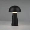 Reality Leuchten Lennon LED-bordlampe, IP44, batteri, Touchdim sort