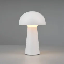 Reality Leuchten Dekorationsbelysning|Terrassebelysning>Lennon LED-bordlampe, IP44, batteri, Touchdim hvid