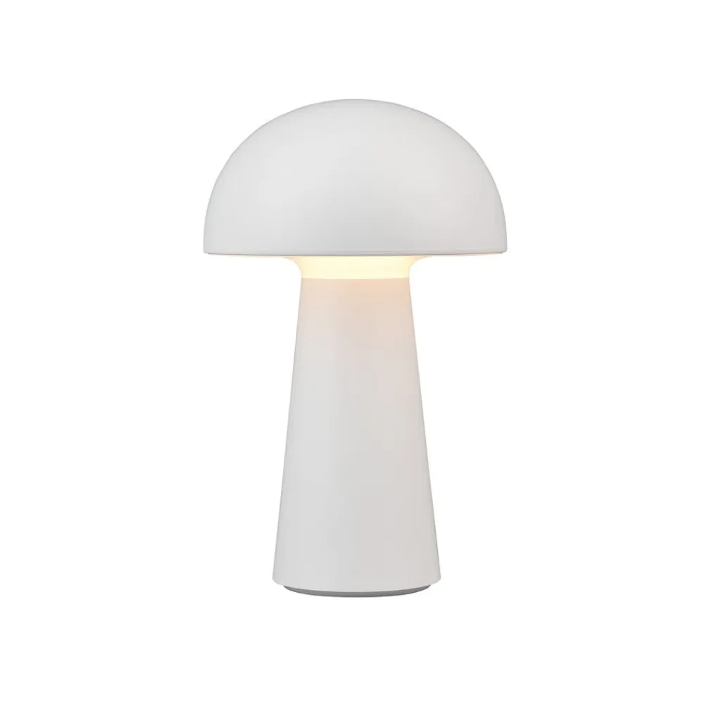 Reality Leuchten Dekorationsbelysning|Terrassebelysning>Lennon LED-bordlampe, IP44, batteri, Touchdim hvid