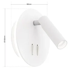 Lenny LED-væglampe med 2 lyskilder, hvid^ORION Online