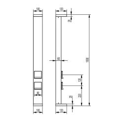 Lerna LED-gadelampe, højde 100 cm, CCT, grå, stikkontakter^Deko-Light Clearance