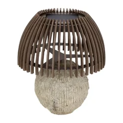 LED-bordlampe Alba, grå/beige, højde 41 cm^Les Jardins Hot