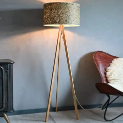 LeuchtNatur Gulvlamper|Gulvlamper>Ligno gulvlampe, eg, hø/alpeeng