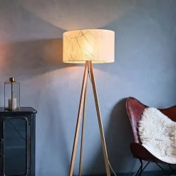 LeuchtNatur Ligno gulvlampe, eg/blade