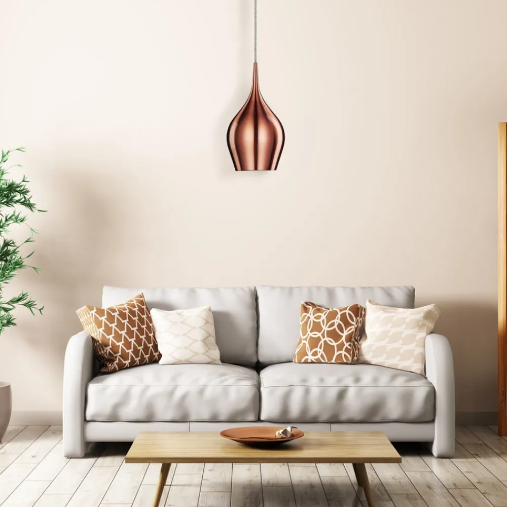 Levende pendel Ø 12 cm, metallic pink^Searchlight Best