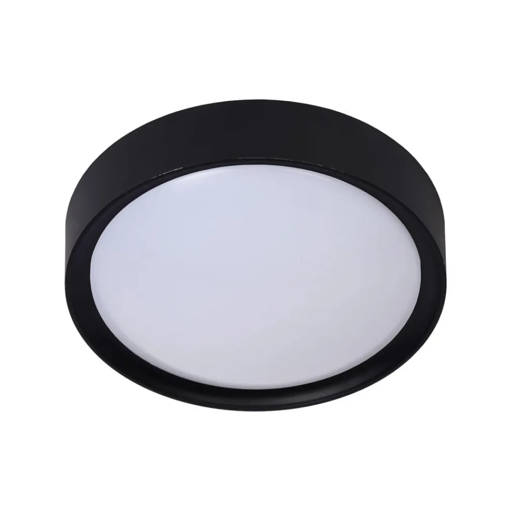 Lucide Lex loftlampe, rund, Ø 25 cm, sort