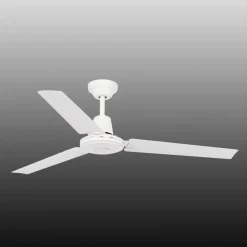 Lige hvid loftventilator ECO INDUS^FARO BARCELONA Discount