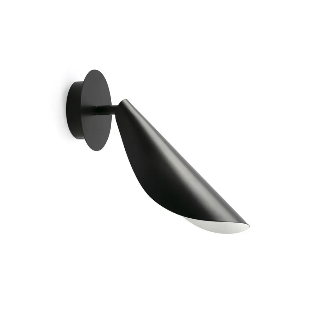 Liggera væglampe, sort, stål, bredde 10,3 cm^FARO BARCELONA
