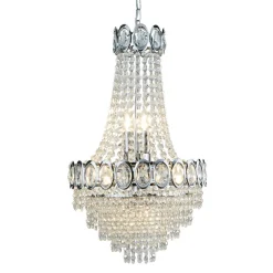 Searchlight Limoges lysekrone med glasperlevedhæng