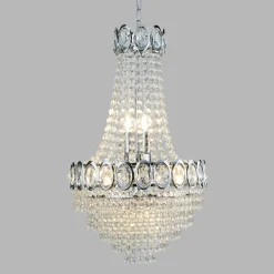 Searchlight Limoges lysekrone med glasperlevedhæng