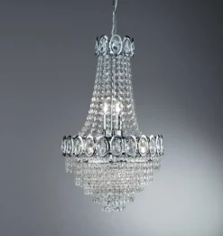 Searchlight Limoges lysekrone med glasperlevedhæng