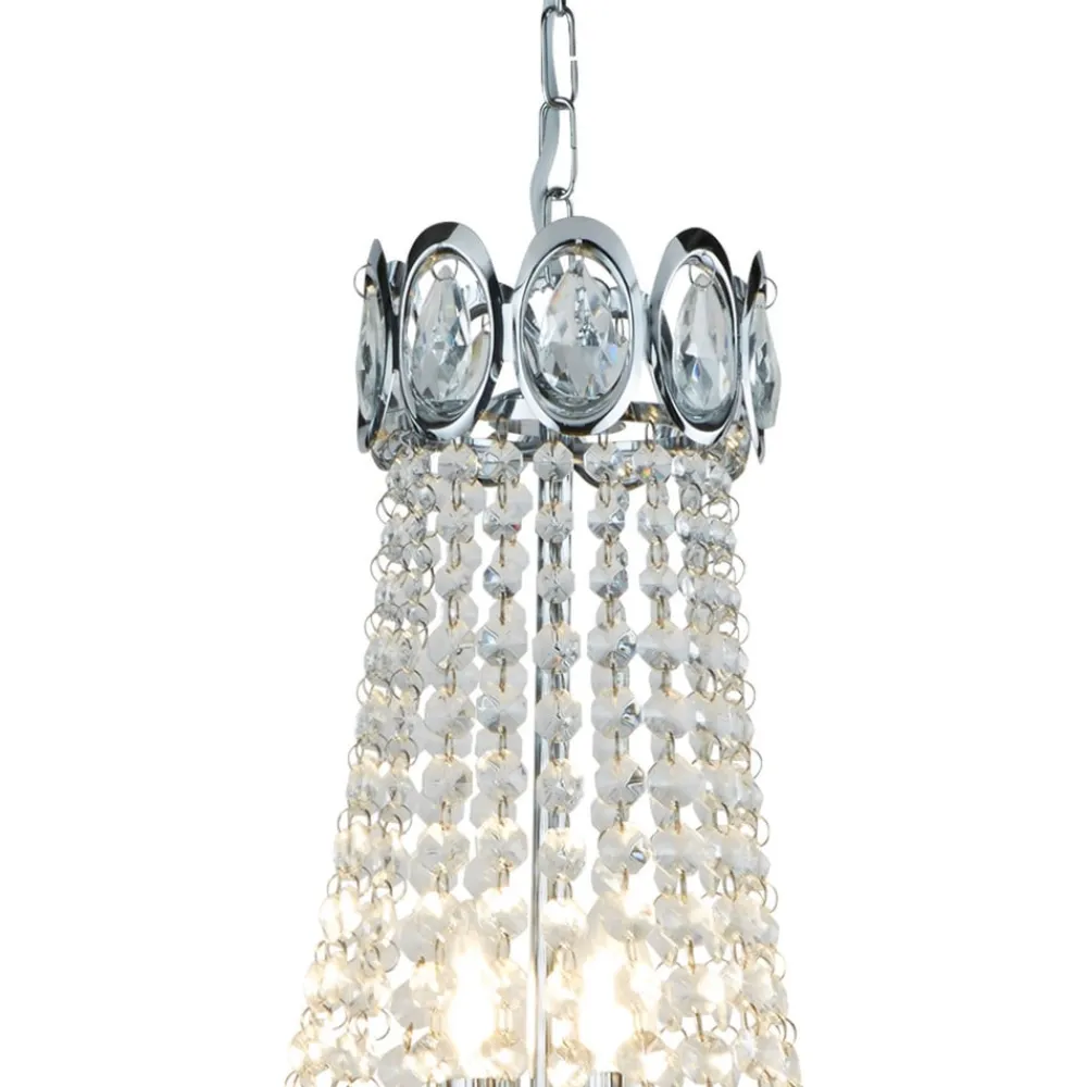 Searchlight Limoges lysekrone med glasperlevedhæng