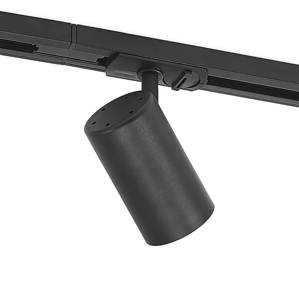 Lindby Skinnesystem>1 lyskilde skinnesystem Linaro, GU10, 5 lyskilder, sort