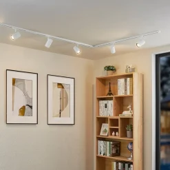 Lindby Arbejdsrum/Kontor|Skinnesystem>1 lyskilde skinnesystem Linaro, GU10, 5 lyskilder, hvid