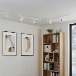 Lindby Arbejdsrum/Kontor|Skinnesystem>1 lyskilde skinnesystem Linaro, GU10, 5 lyskilder, hvid