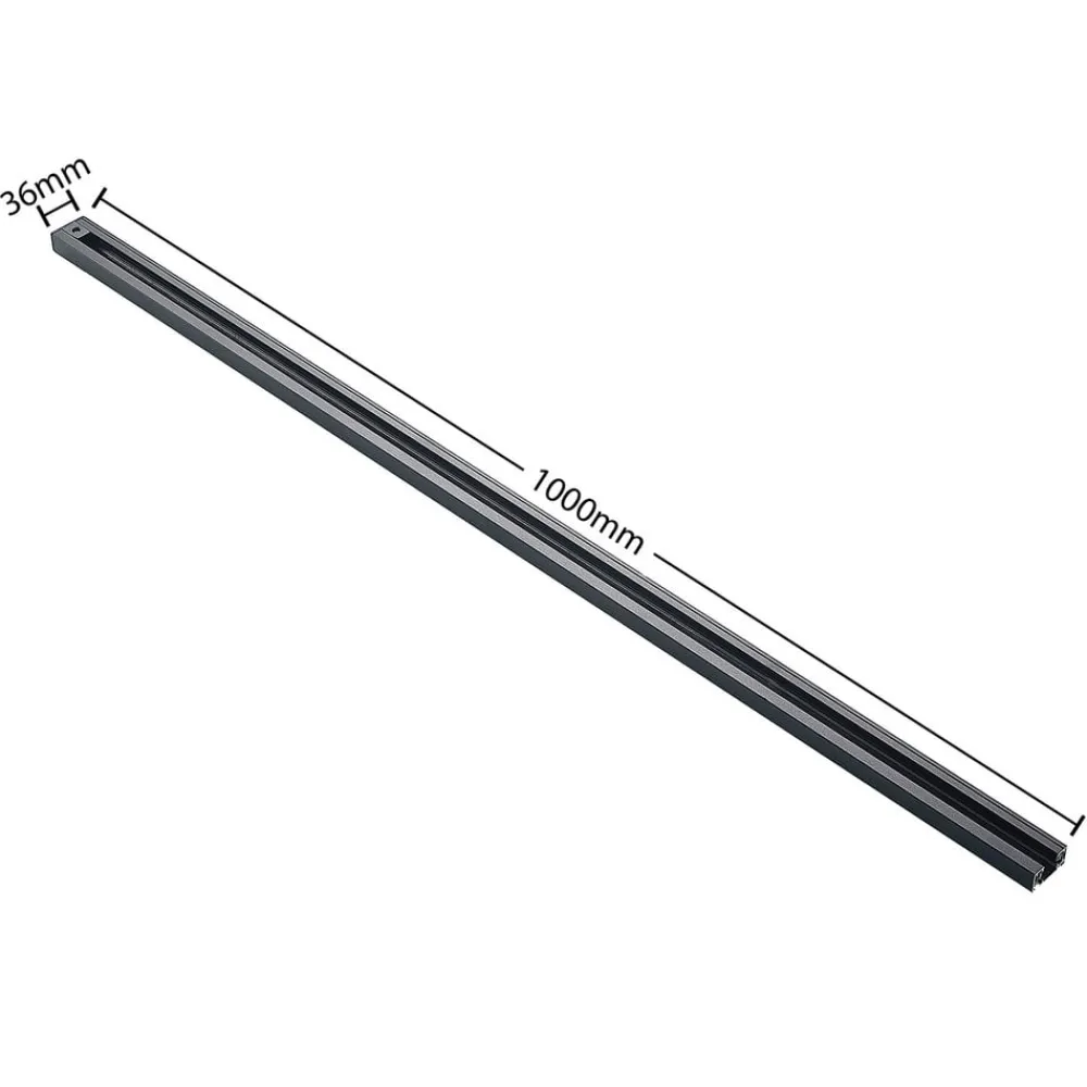 Lindby 1 lyskilde skinnesystem Linaro, GU10, 4 lyskilder, sort