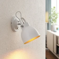 Lindby Væglamper|Væglamper>Adirta metalvæglampe i hvid