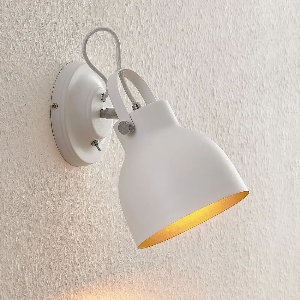 Lindby Væglamper|Væglamper>Adirta metalvæglampe i hvid