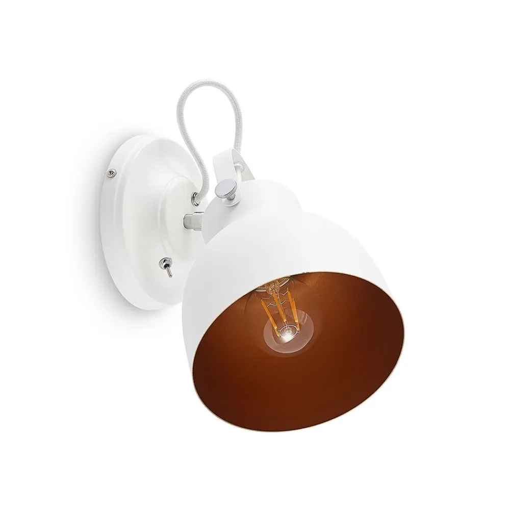 Lindby Væglamper|Væglamper>Adirta metalvæglampe i hvid