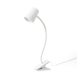 Lindby Arbejdsrum/Kontor|Bordlamper>Ailina LED-bordlampe, klemmefod, hvid