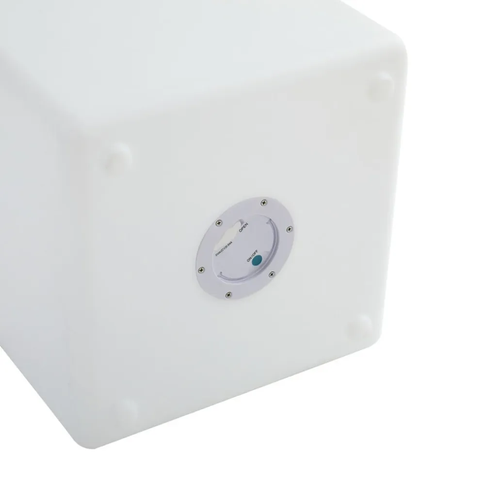 Akku-LED-udendørslampe Cubara, RGB, terning, plast^Lindby Outlet