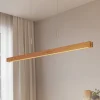 Lindby Pendellamper|Pendellamper>Alimara LED-hængelampe i træ, træ, længde 138 cm