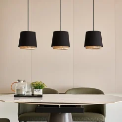 Ananya hængelampe af jern og træ, 3 lyskilder^Lindby Clearance