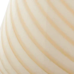 Andriana bordlampe, gul/hvid, glas, Ø 15 cm^Lindby