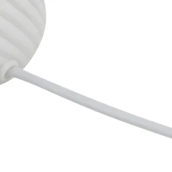 Andriana bordlampe, hvid, glas, Ø 15 cm^Lindby Online