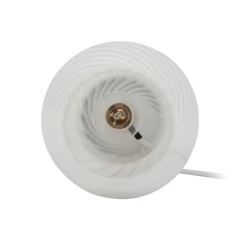 Andriana bordlampe, hvid, glas, Ø 15 cm^Lindby Online