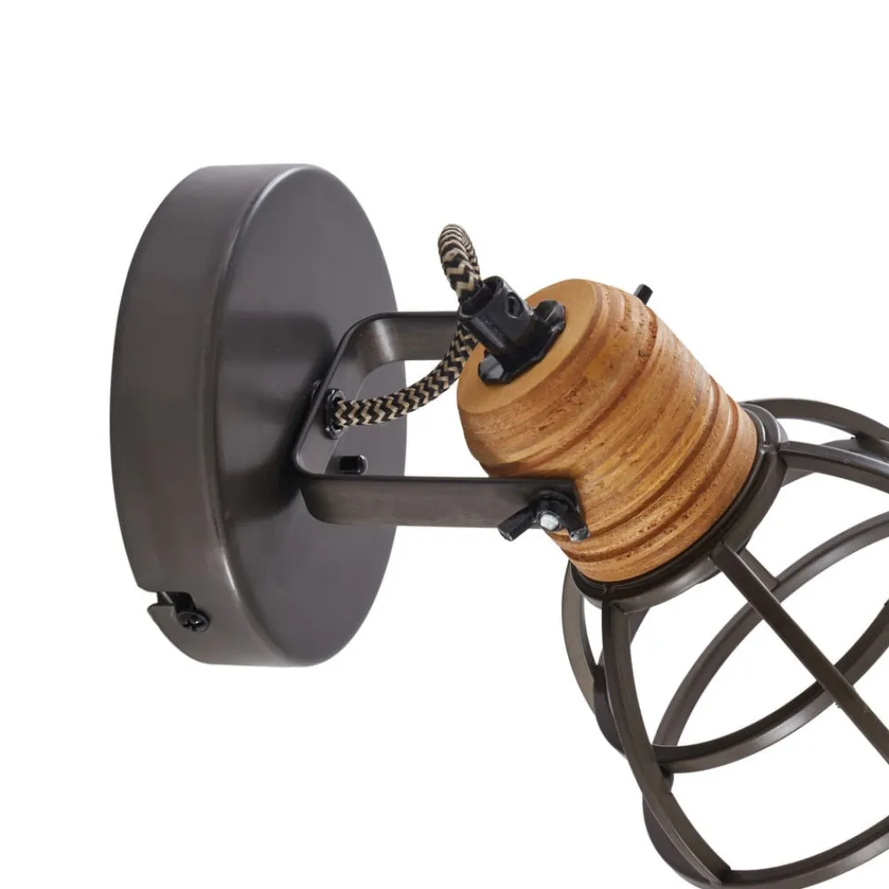 Lindby Arinthea loftspot, 1-lys, sort, stål, E14