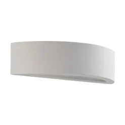 Lindby Aurel LED-væglampe, gips, hvid, halvrund