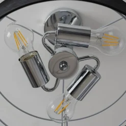 Lindby Ayvira loftlampe, sort, guld